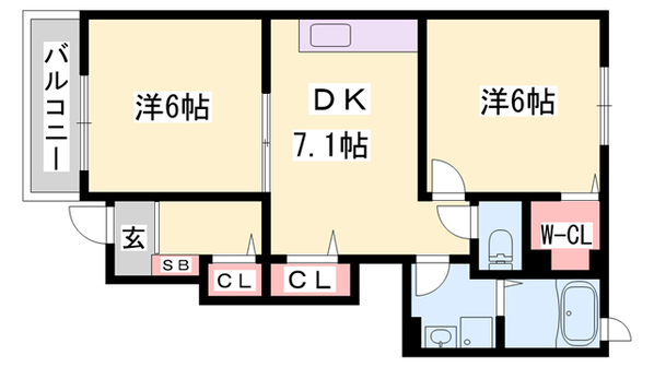 ヌーベル・ヴァンAの物件間取画像